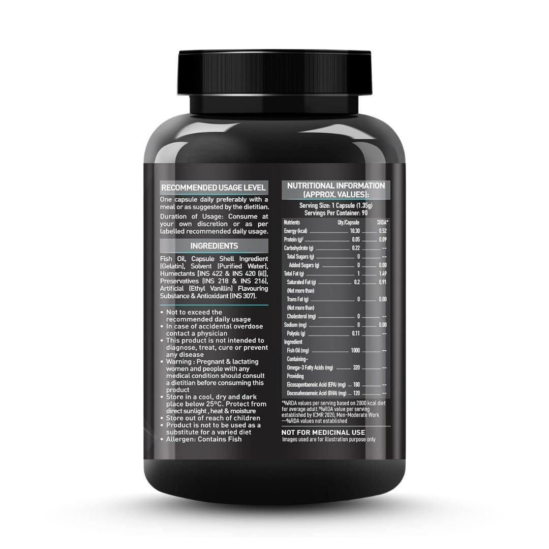 MuscleBlaze Omega 3 Fish Oil 90 Capsules