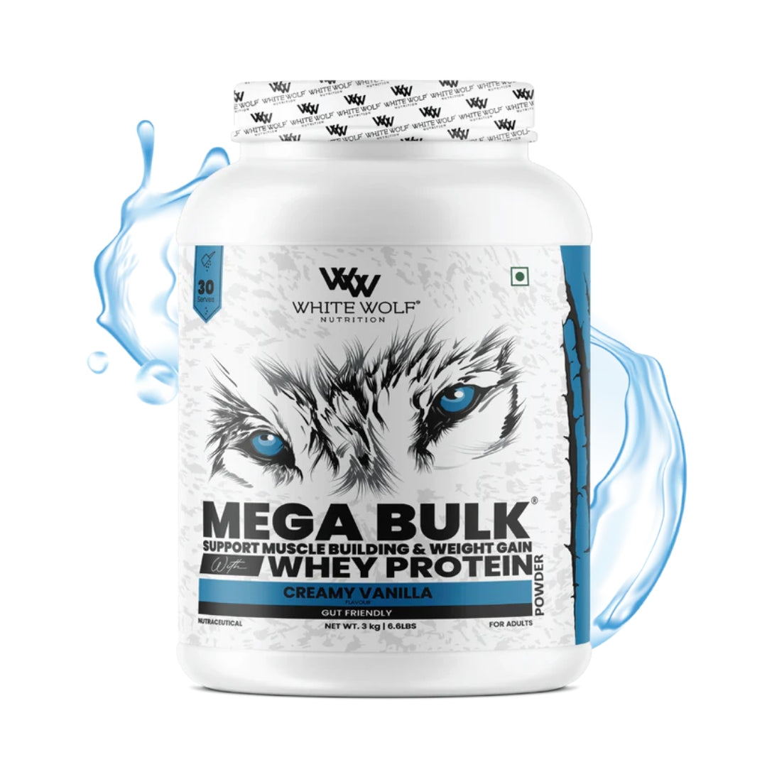 White Wolf Mega Bulk Mass Gainer With Whey Protein