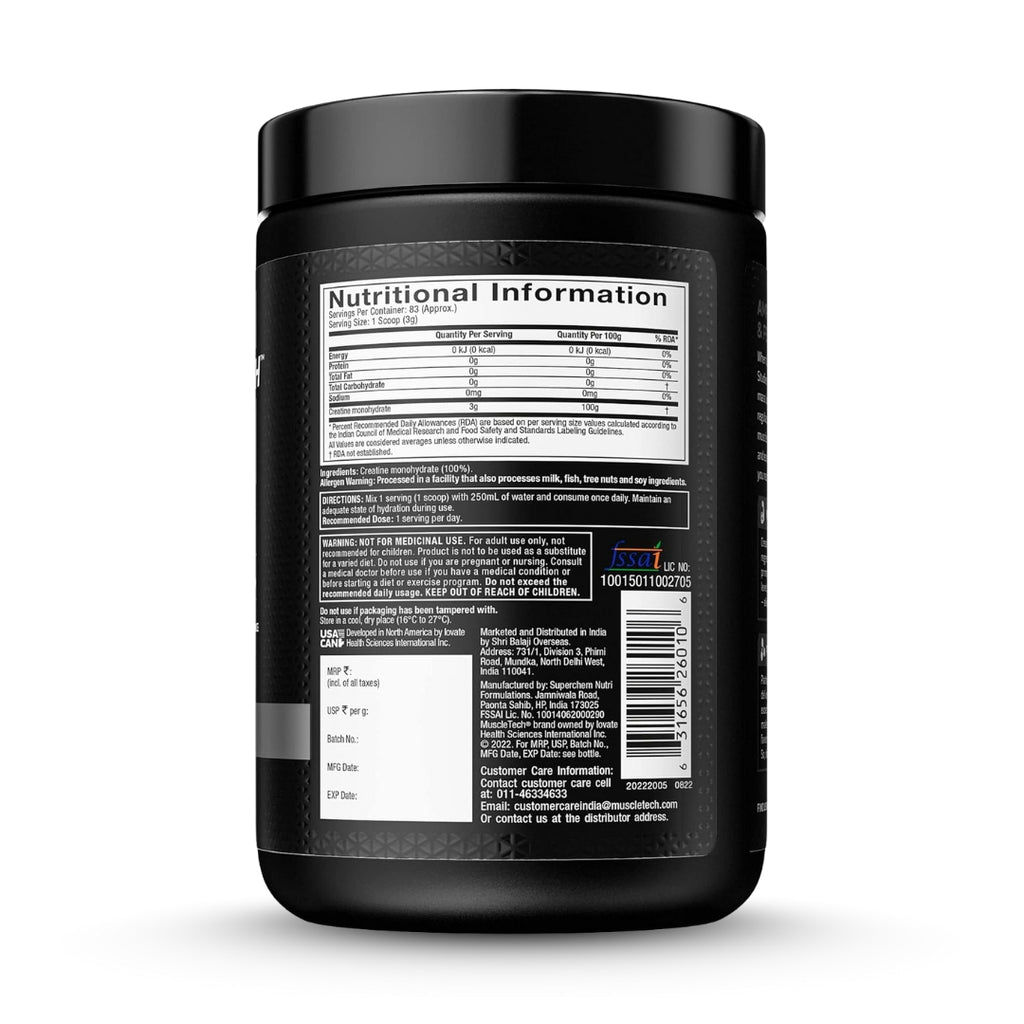 MuscleTech Platinum 100% Creatine Powder 250 Gram