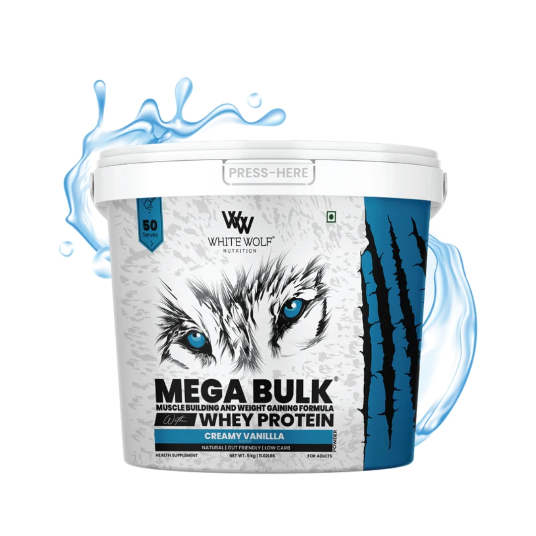 White Wolf Mega Bulk Mass Gainer With Whey Protein