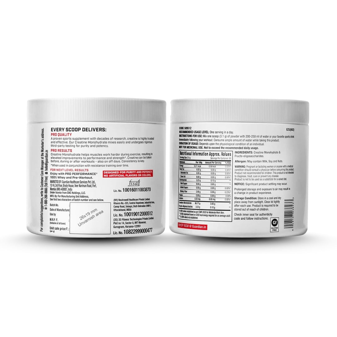 GNC Pro Performance Creatine Monohydrate - 3000mg