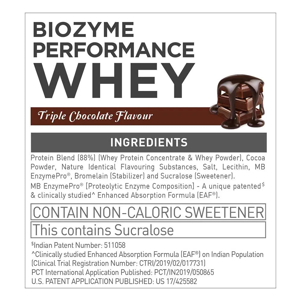 Muscle Blaze Biozyme Performance Whey Triple Chocolate