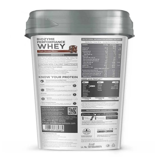 Muscle Blaze Biozyme Performance Whey Triple Chocolate
