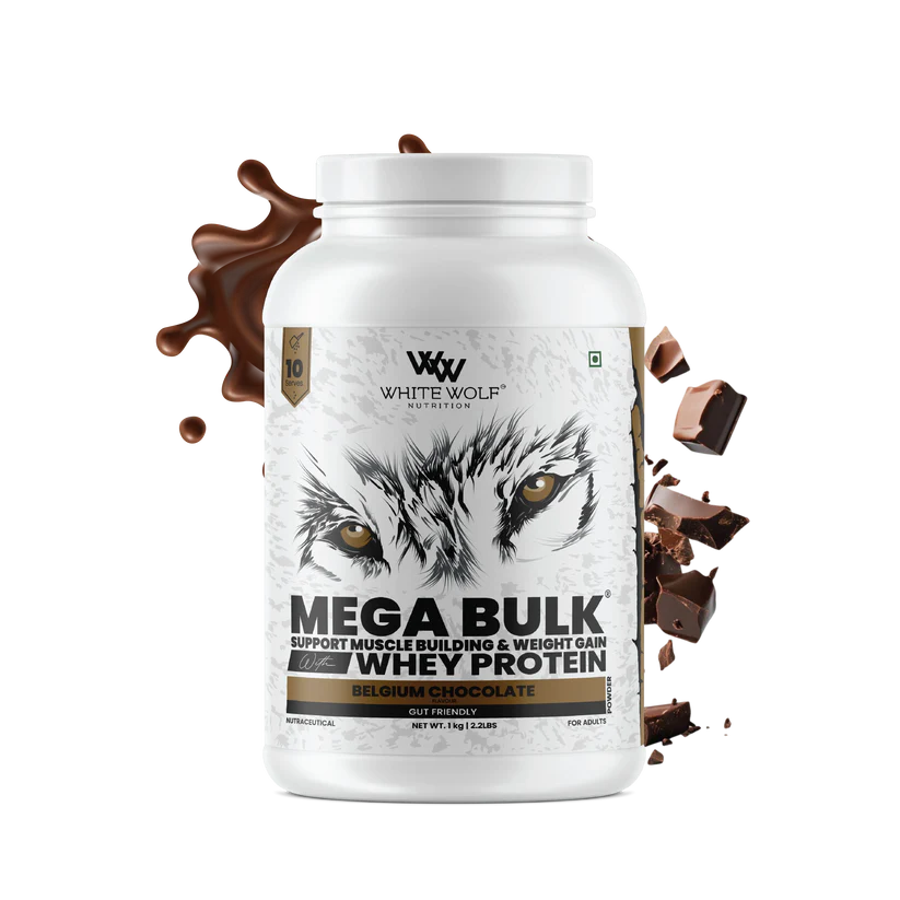 White Wolf Mega Bulk Mass Gainer With Whey Protein