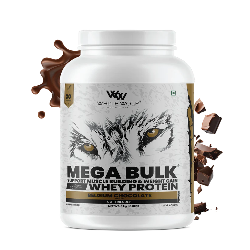 White Wolf Mega Bulk Mass Gainer With Whey Protein