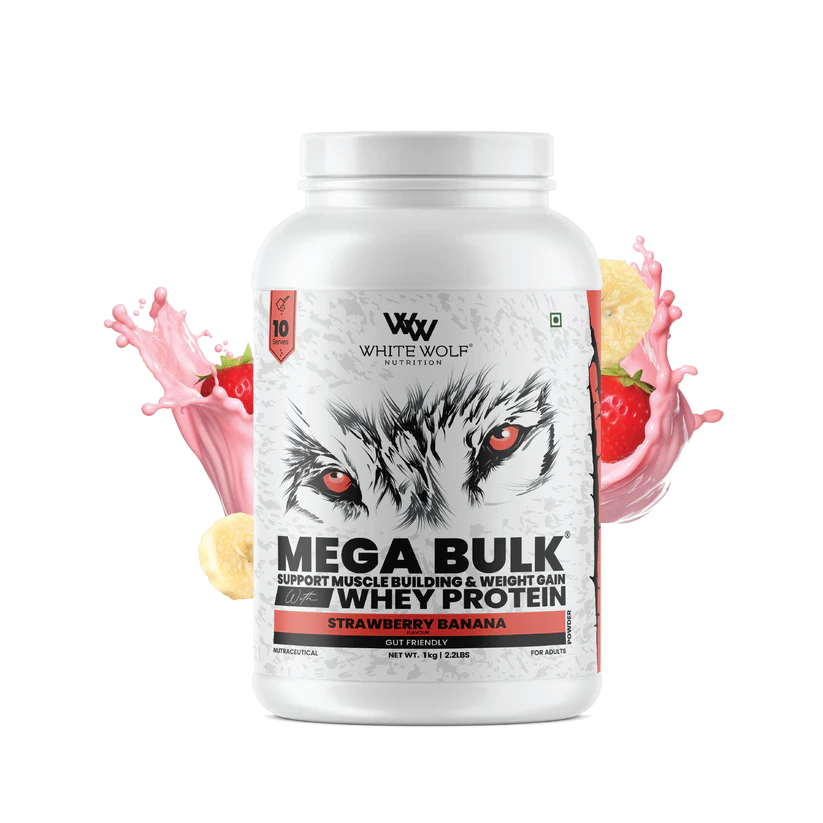 White Wolf Mega Bulk Mass Gainer With Whey Protein