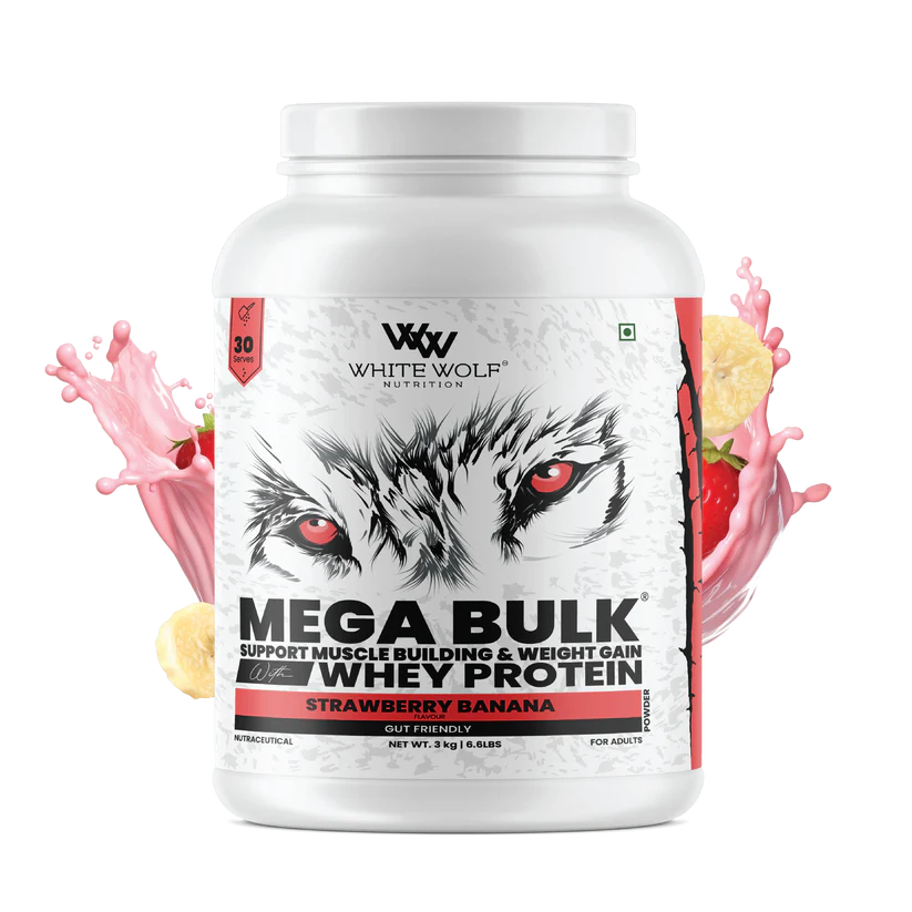 White Wolf Mega Bulk Mass Gainer With Whey Protein