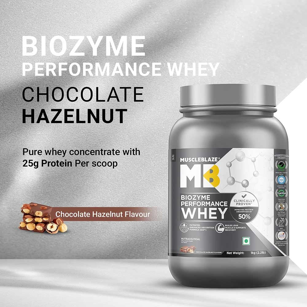 Muscle Blaze Biozyme Performance Whey Chocolate Hazelnut