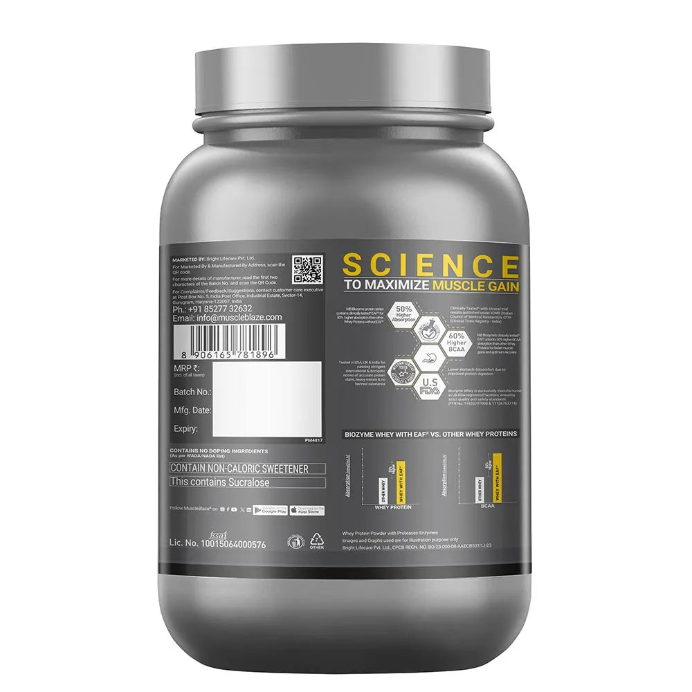 Muscle Blaze Biozyme Performance Whey French Vanilla Creme