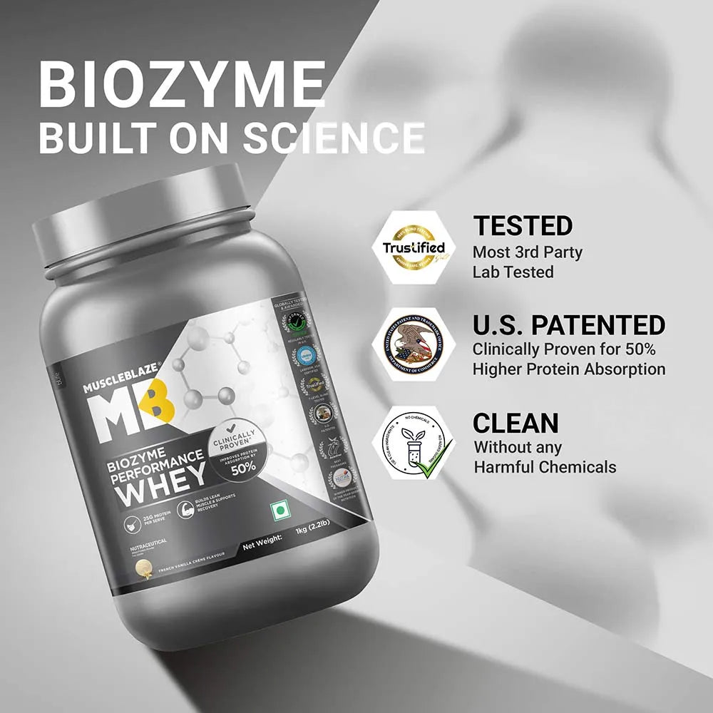 Muscle Blaze Biozyme Performance Whey French Vanilla Creme