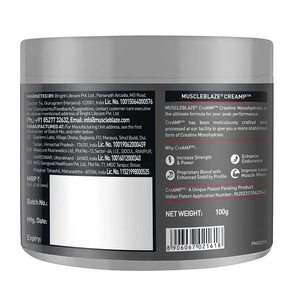 Muscle Blaze Creatine Monohydrate Creamp 100 G
