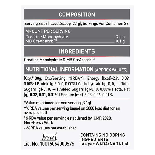 Muscle Blaze Creatine Monohydrate Creamp 100 G