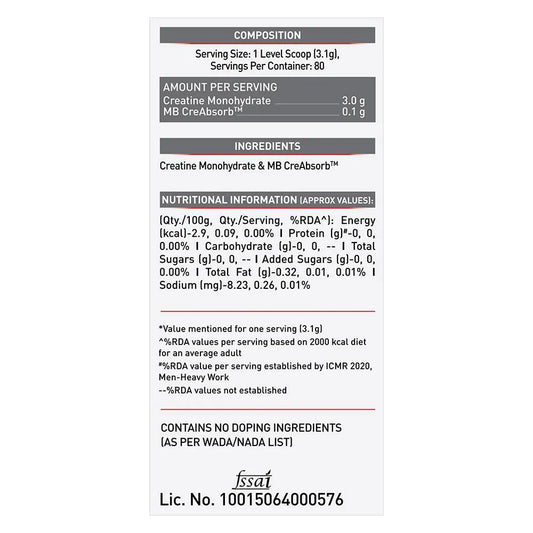 Muscle Blaze Creatine Monohydrate Creamp 250 G