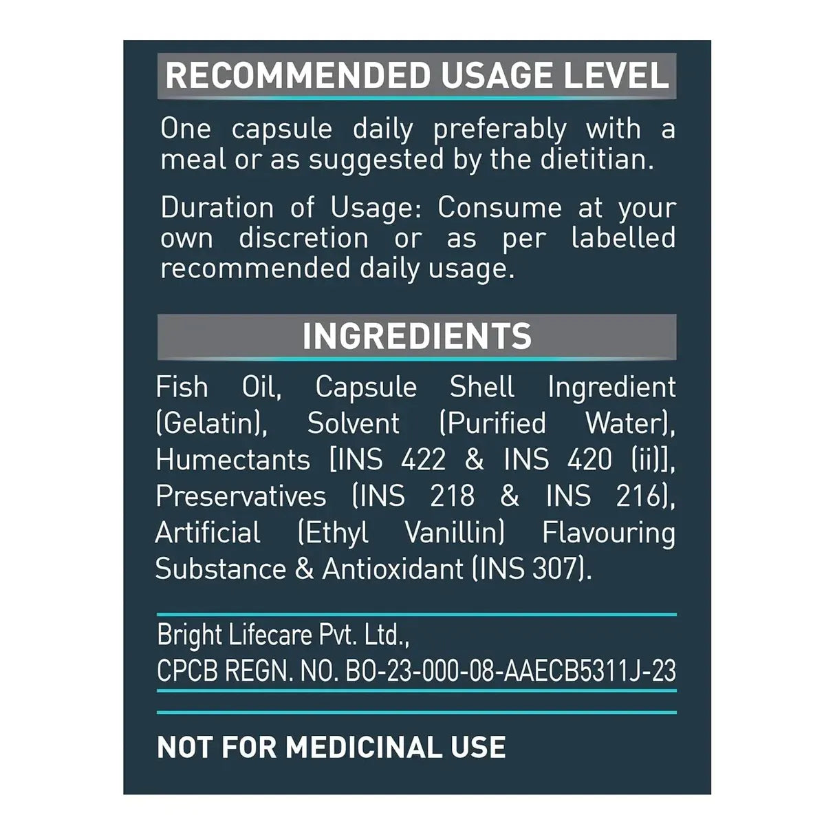 Muscle Blaze Omega 3 Fish Oil 180 capsules | EPA & DHA Wellness Support