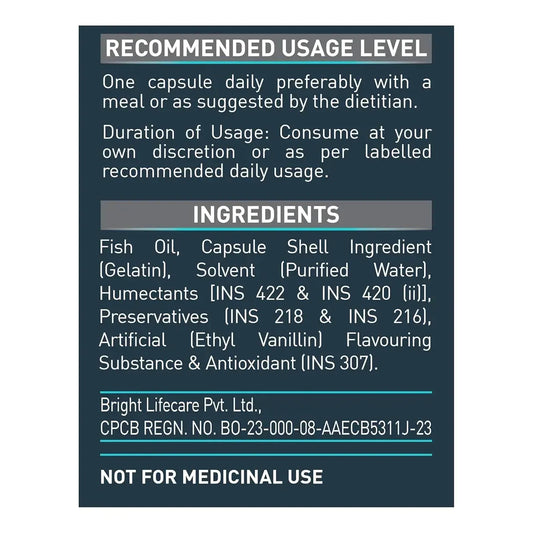 Muscle Blaze Omega 3 Fish Oil 180 capsules | EPA & DHA Wellness Support