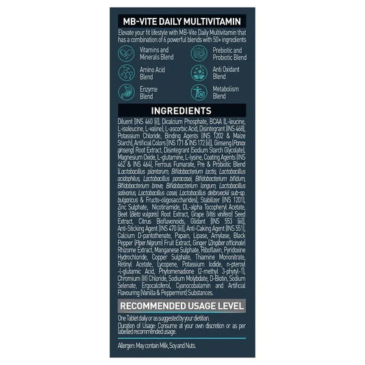 Muscle Blaze MB-VITE Daily Multivitamin 120 Tablet
