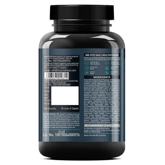 Muscle Blaze MB-VITE Daily Multivitamin | Energy, Immunity & Recovery Support