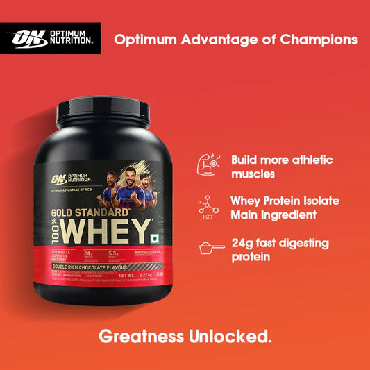 Optimum Nutrition Gold Standard 100% Whey Protein Powder - Double-Rich-chocolate