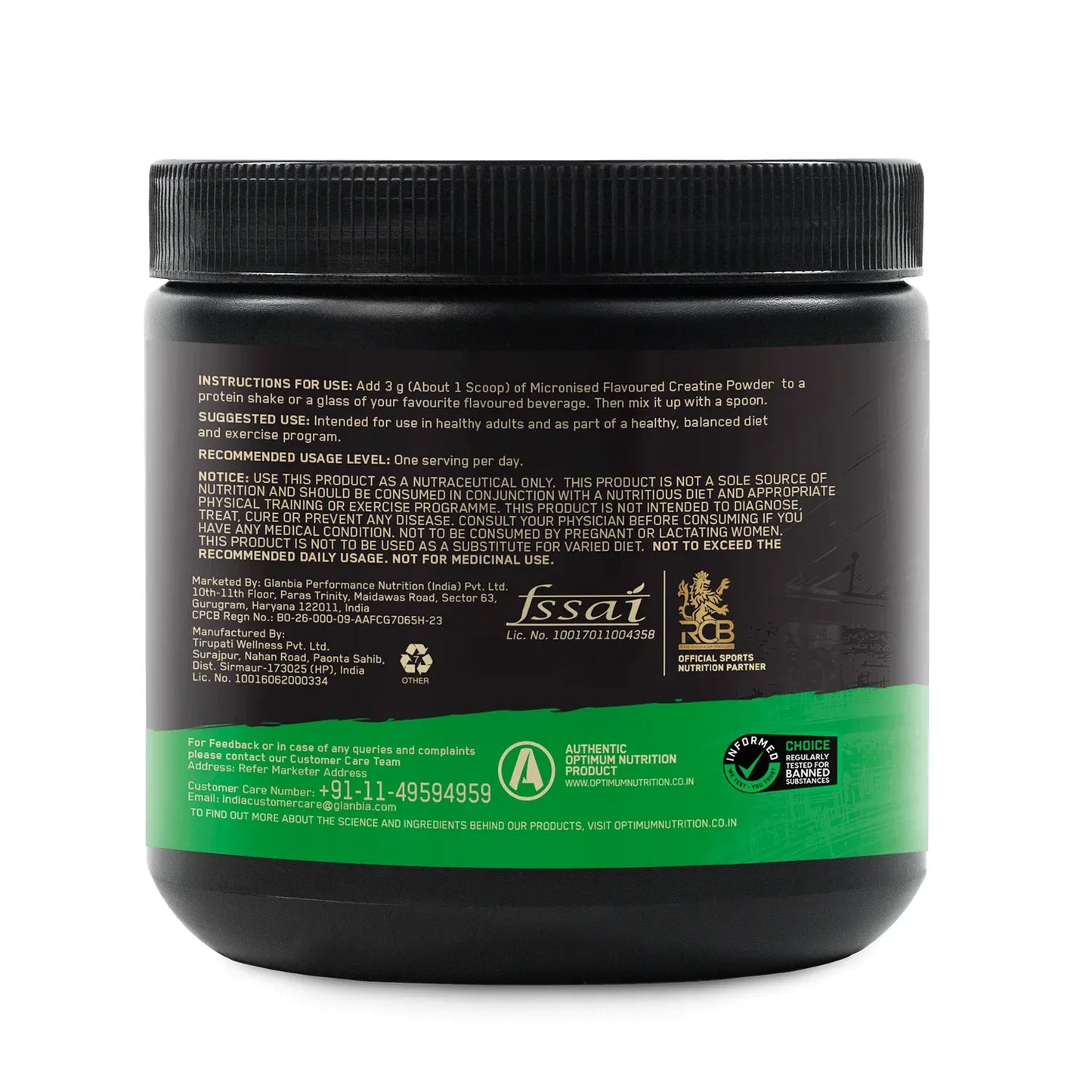 Optimum Nutrition Micronised Creatine Powder