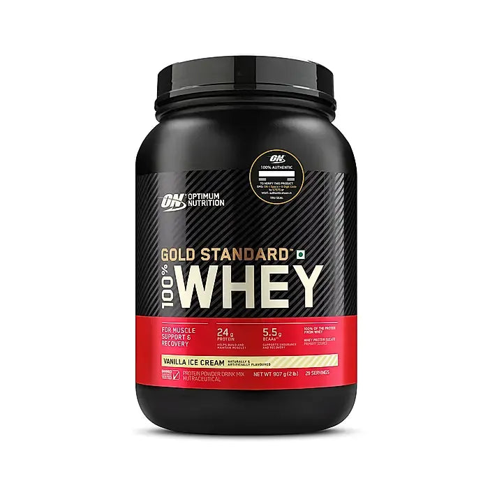 Optimum Nutrition Gold Standard 100% Whey Protein Powder - Vanilla Ice Cream