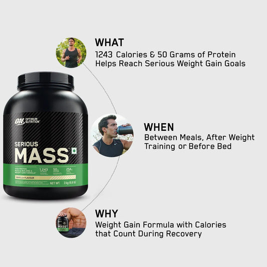 Optimum Nutrition Serious Mass Weight Gainer – Vanilla Flavour