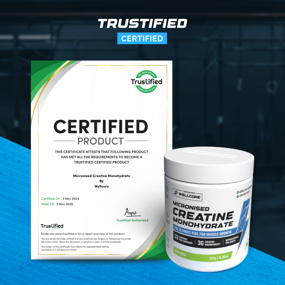 Wellcore Micronised Creatine Monohydrate - Kiwi Kick